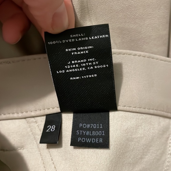 J Brand skinny lamb leather tan pants - Picture 8 of 10